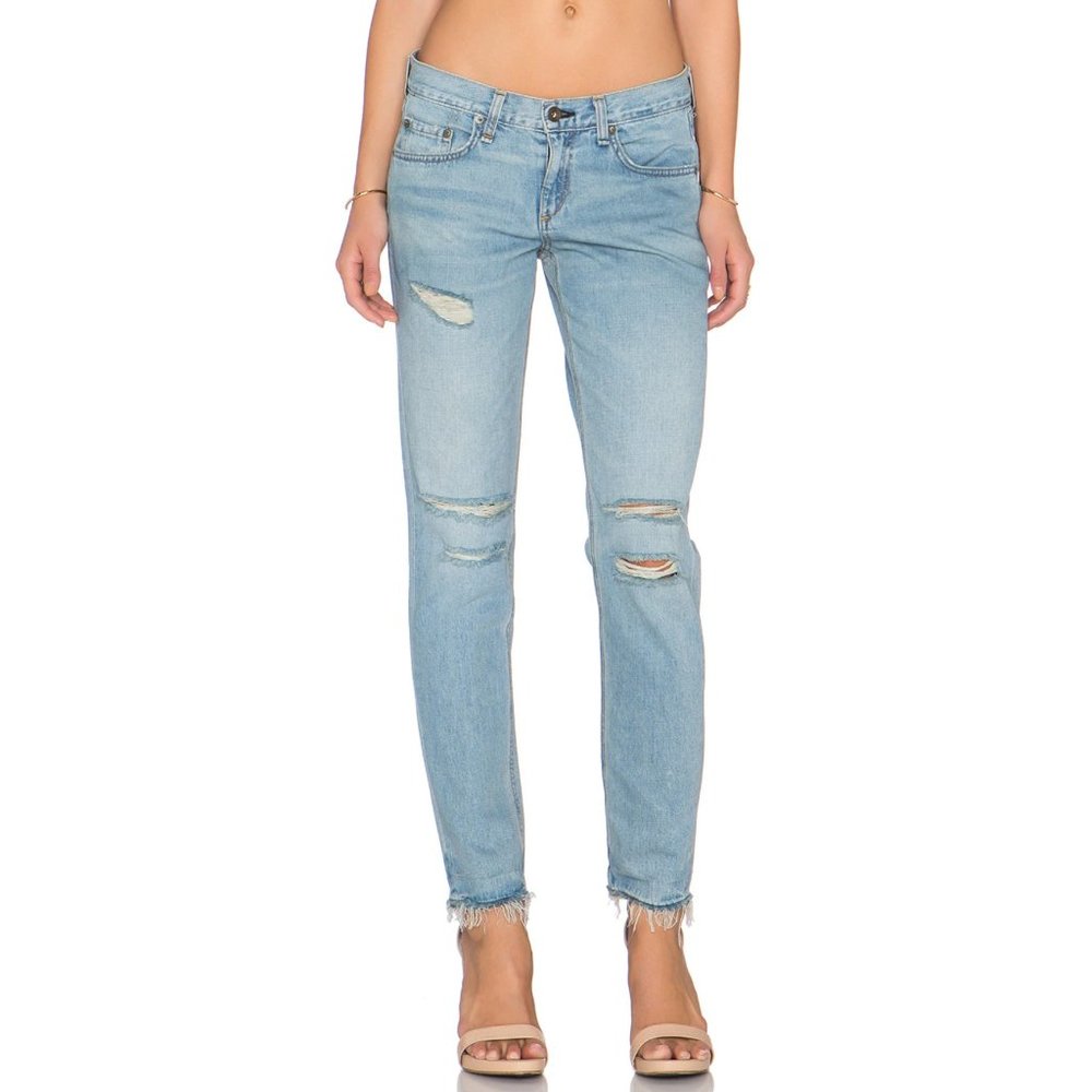 Rag & Bone Abingdon Distressed Boyfriend Denim Jeans